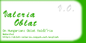 valeria oblat business card